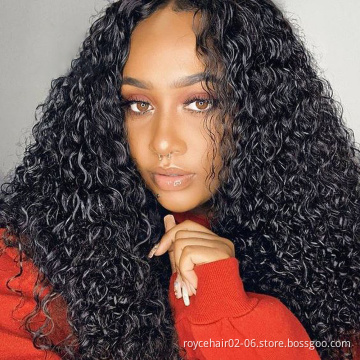 100%  Virgin Human Hair Bulk Luxury Indian Hair Raw Unprocessed Jerry Curl Weave 13x6 Lace Front Wig With Baby Hair